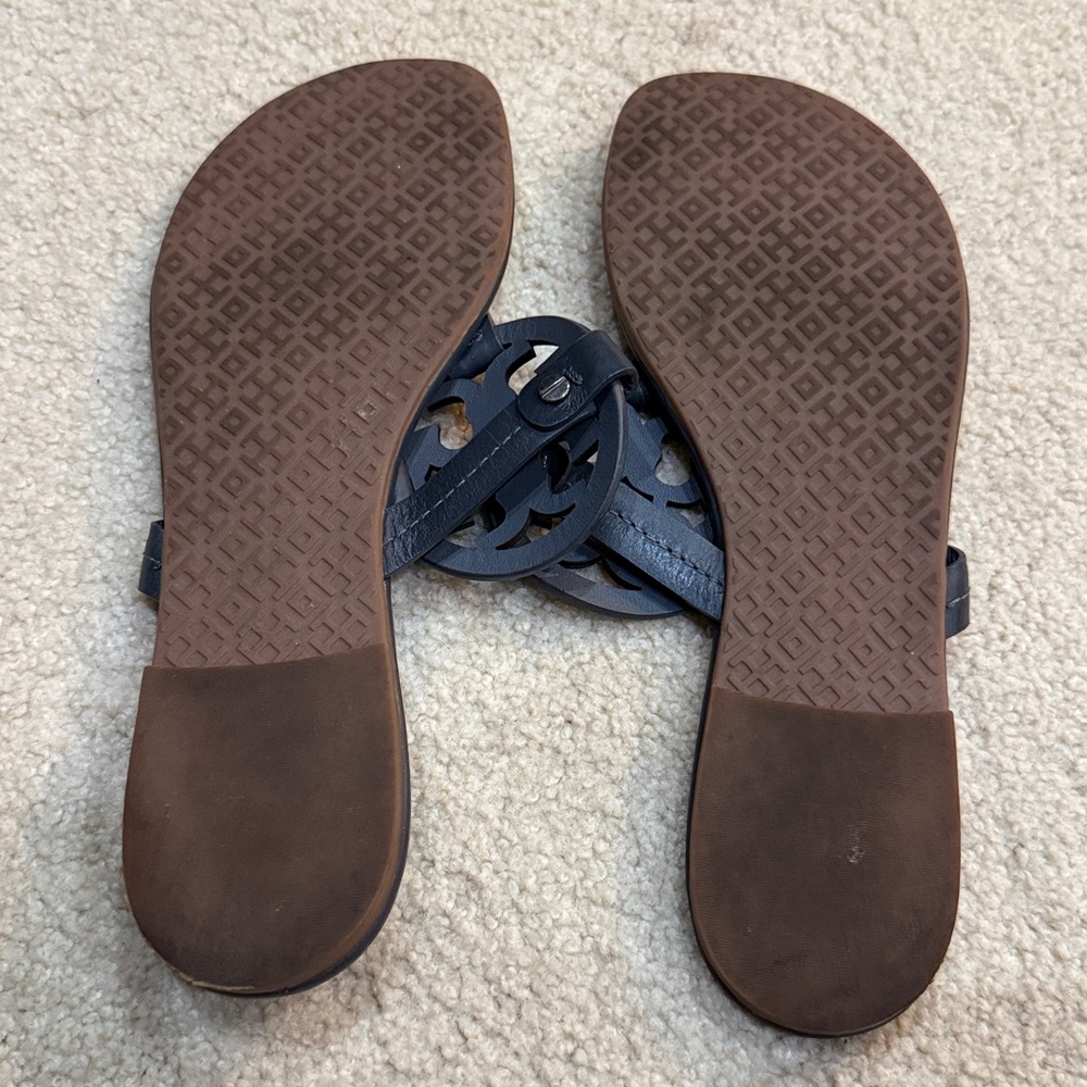 Tory Burch Dark Gray Miller Sandals - Picture 3 of 10